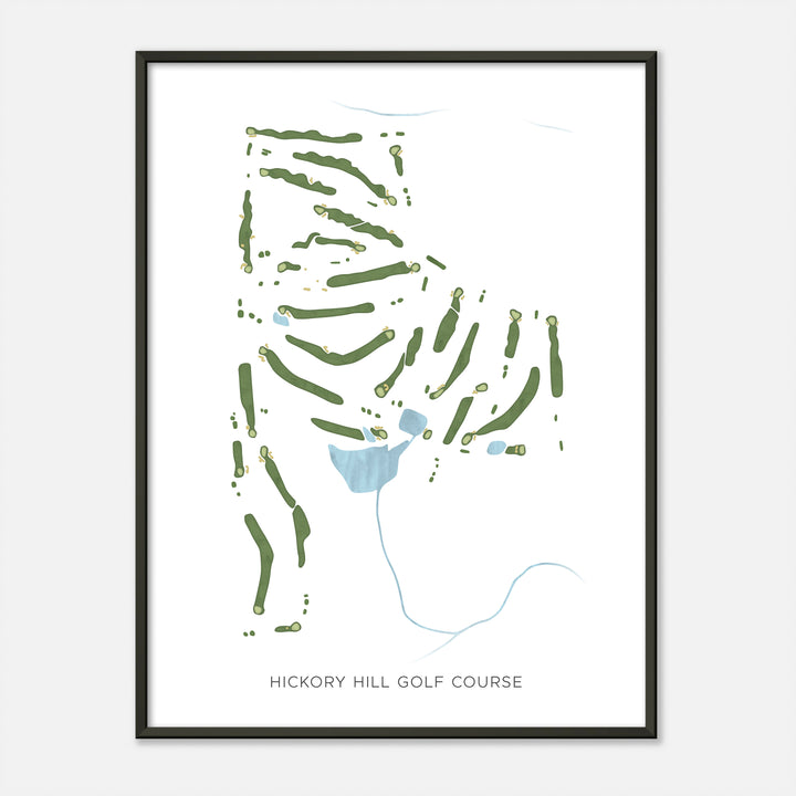 Print of Hickory Hill Golf Course Modern Map