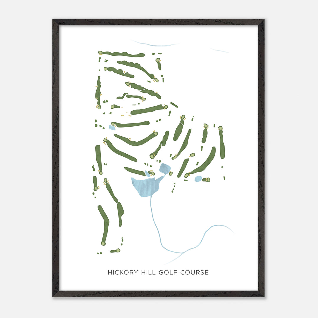 Print of Hickory Hill Golf Course Modern Map