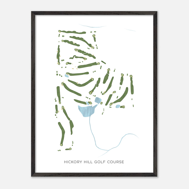 Print of Hickory Hill Golf Course Modern Map