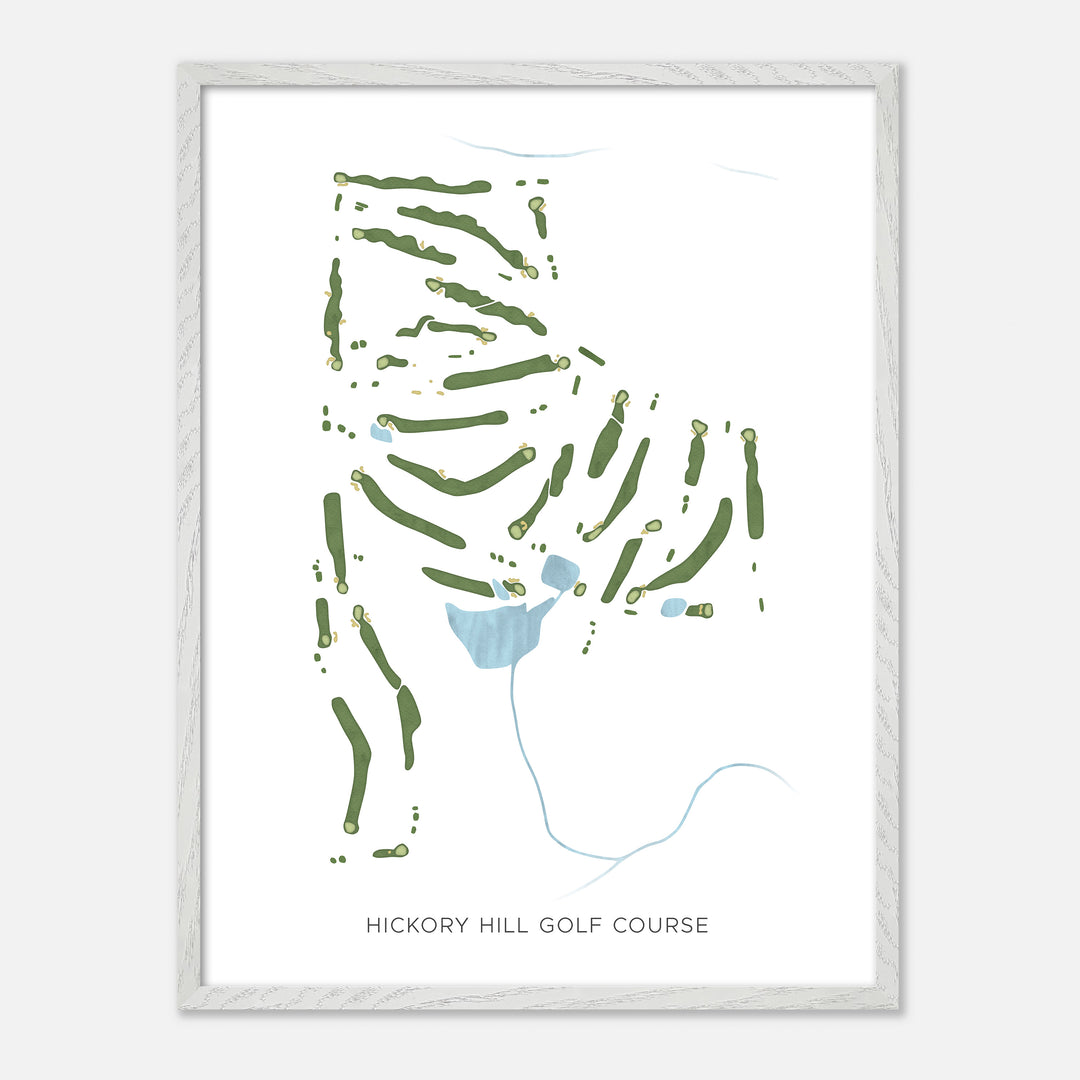 Print of Hickory Hill Golf Course Modern Map