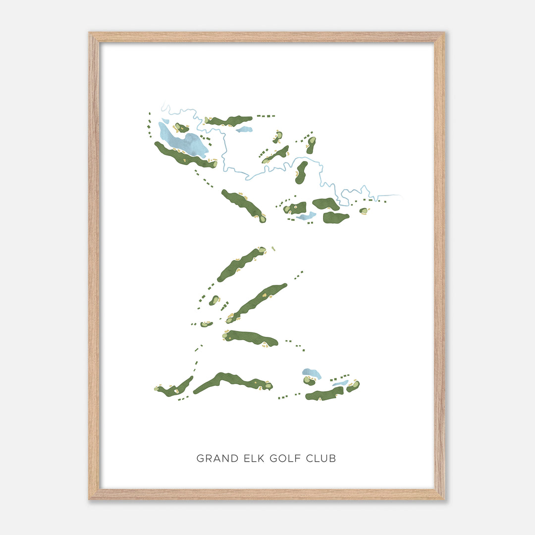 Print of Grand Elk Golf Club Modern Map