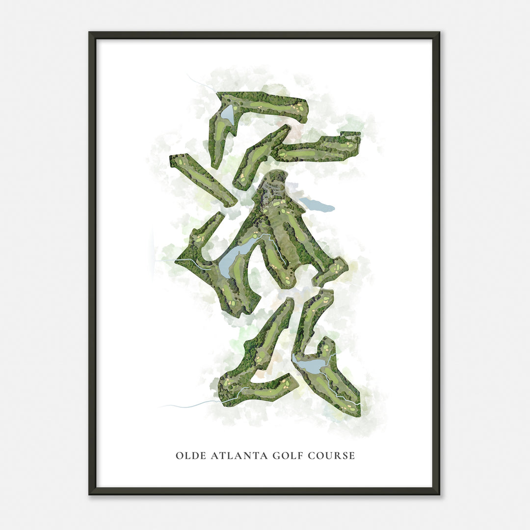 Print of Olde Atlanta Golf Course Classic Map