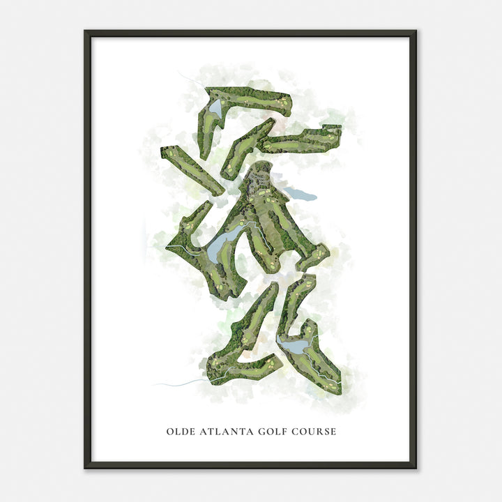 Print of Olde Atlanta Golf Course Classic Map