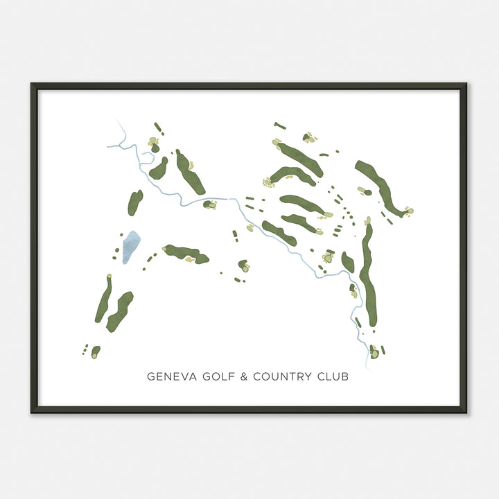 Print of Geneva Golf & Country Club Modern Map