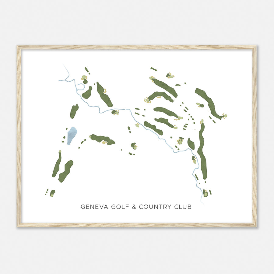 Print of Geneva Golf & Country Club Modern Map