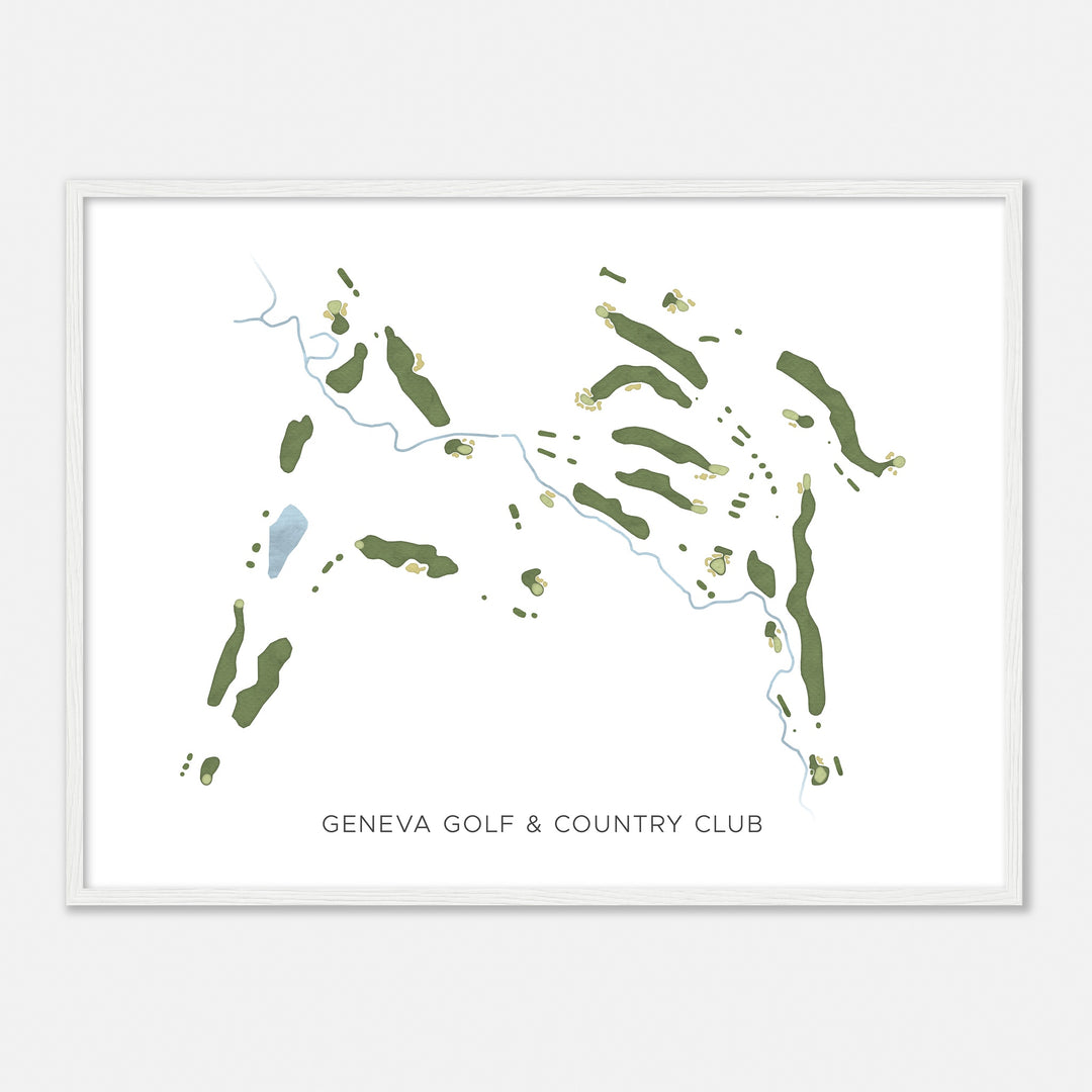 Print of Geneva Golf & Country Club Modern Map