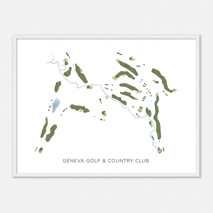 Print of Geneva Golf & Country Club Modern Map