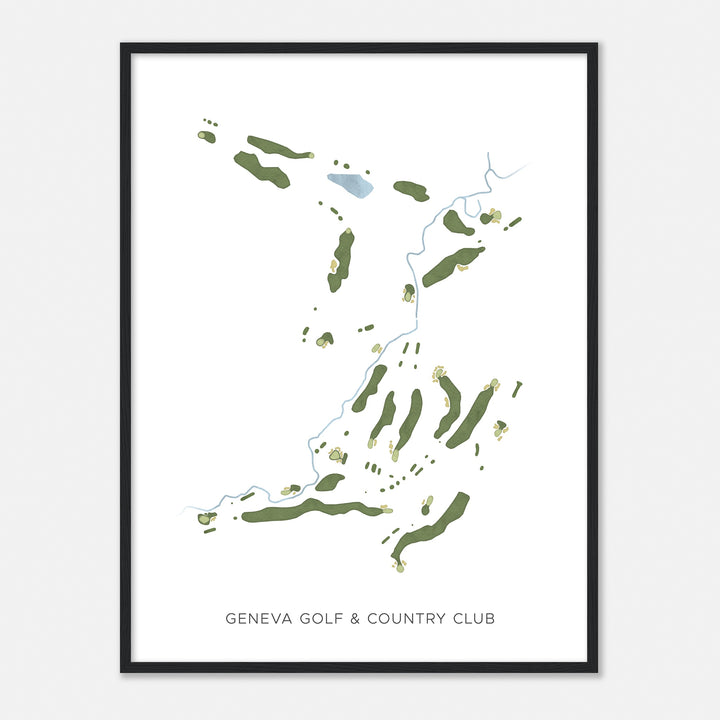 Print of Geneva Golf & Country Club Modern Map