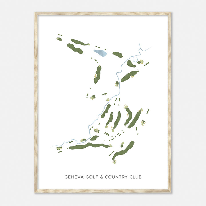 Print of Geneva Golf & Country Club Modern Map