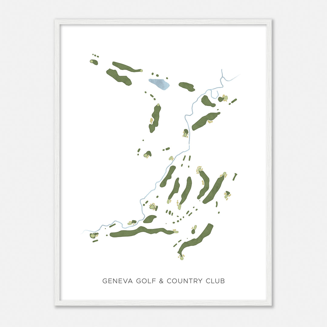 Print of Geneva Golf & Country Club Modern Map