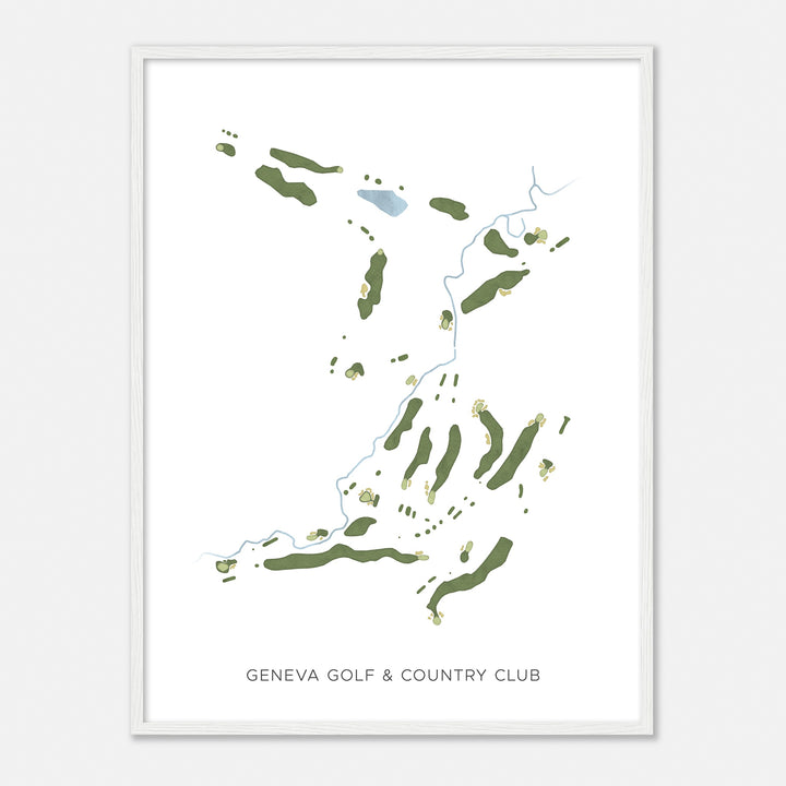 Print of Geneva Golf & Country Club Modern Map