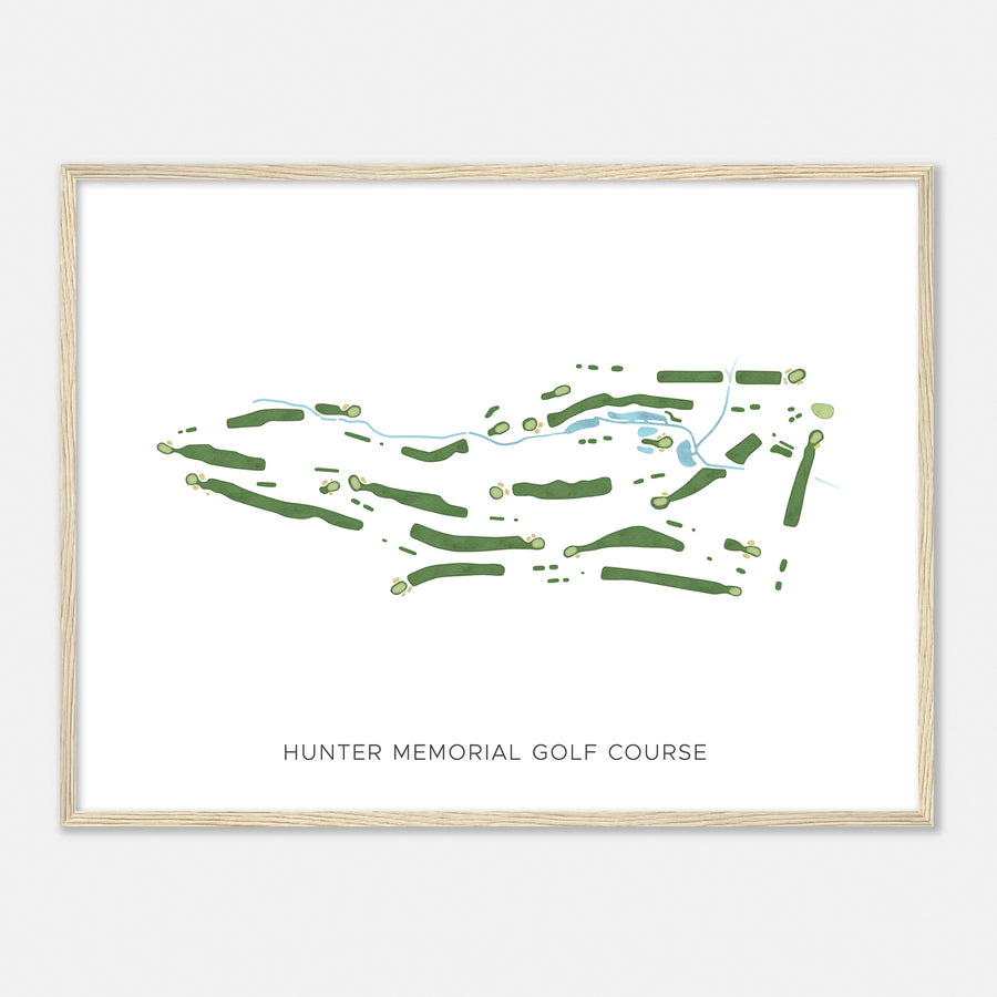 Print of Hunter Memorial Golf Course Modern Map