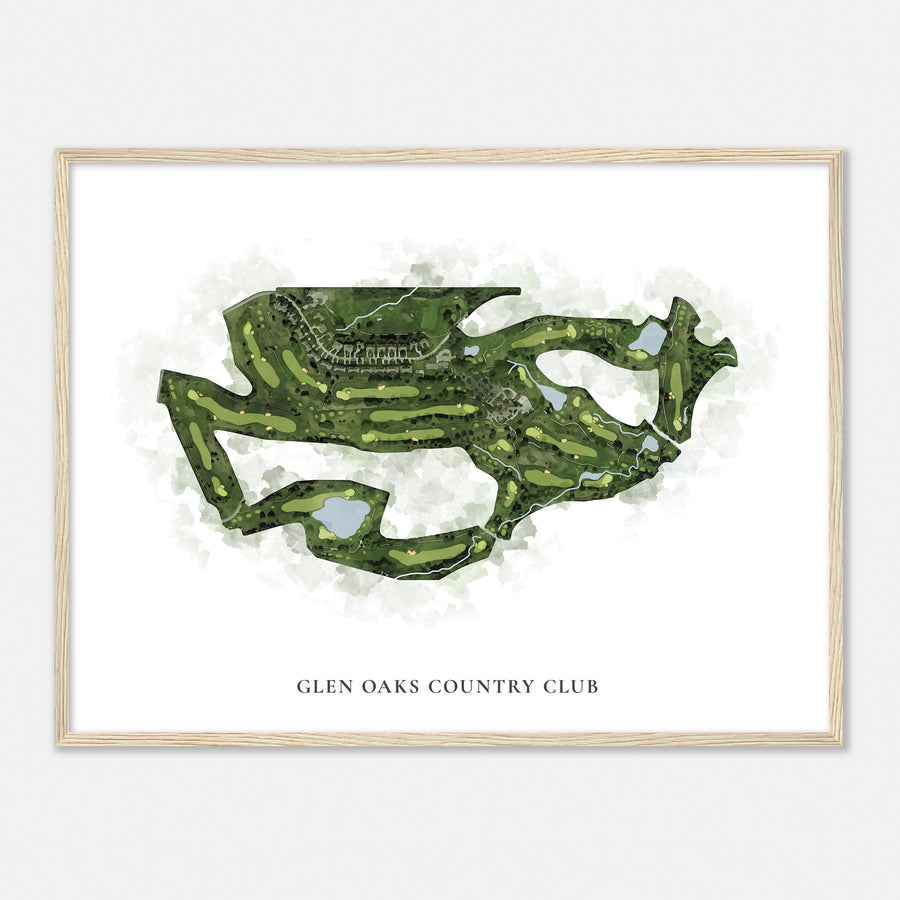 Print of Glen Oaks Country Club Classic Map