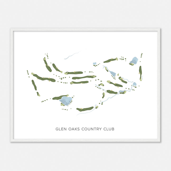 Print of Glen Oaks Country Club Modern Map