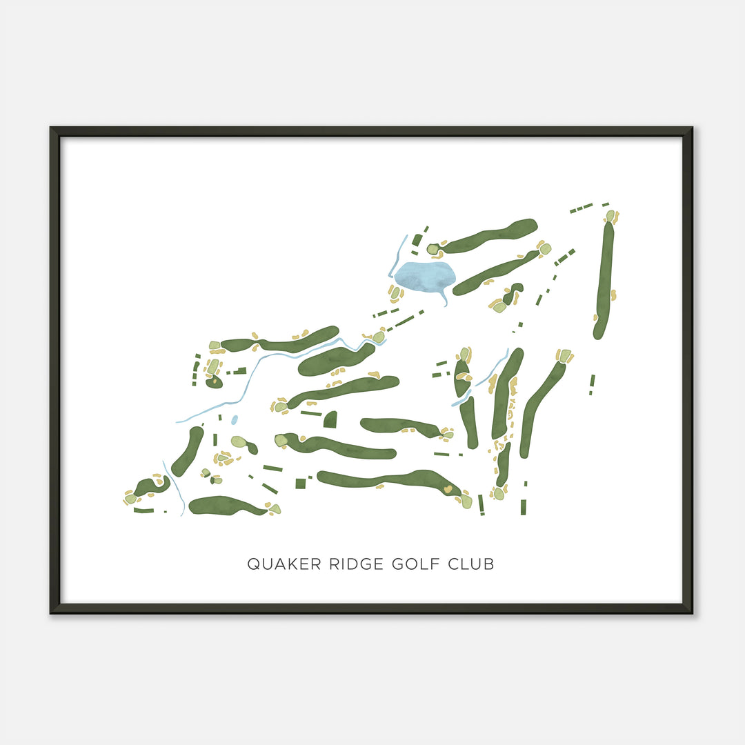 Print of Quaker Ridge Golf Club Modern Map
