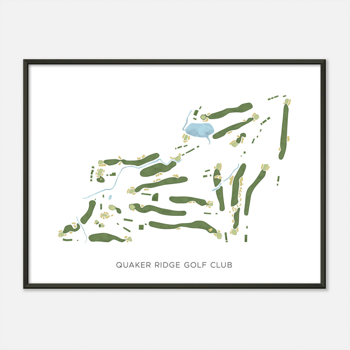 Print of Quaker Ridge Golf Club Modern Map