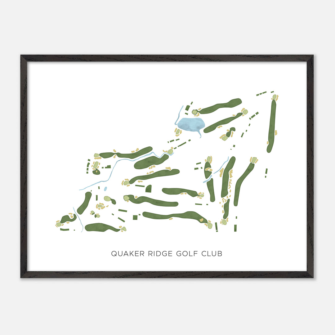 Print of Quaker Ridge Golf Club Modern Map