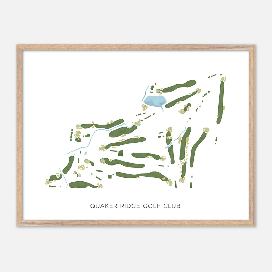 Print of Quaker Ridge Golf Club Modern Map