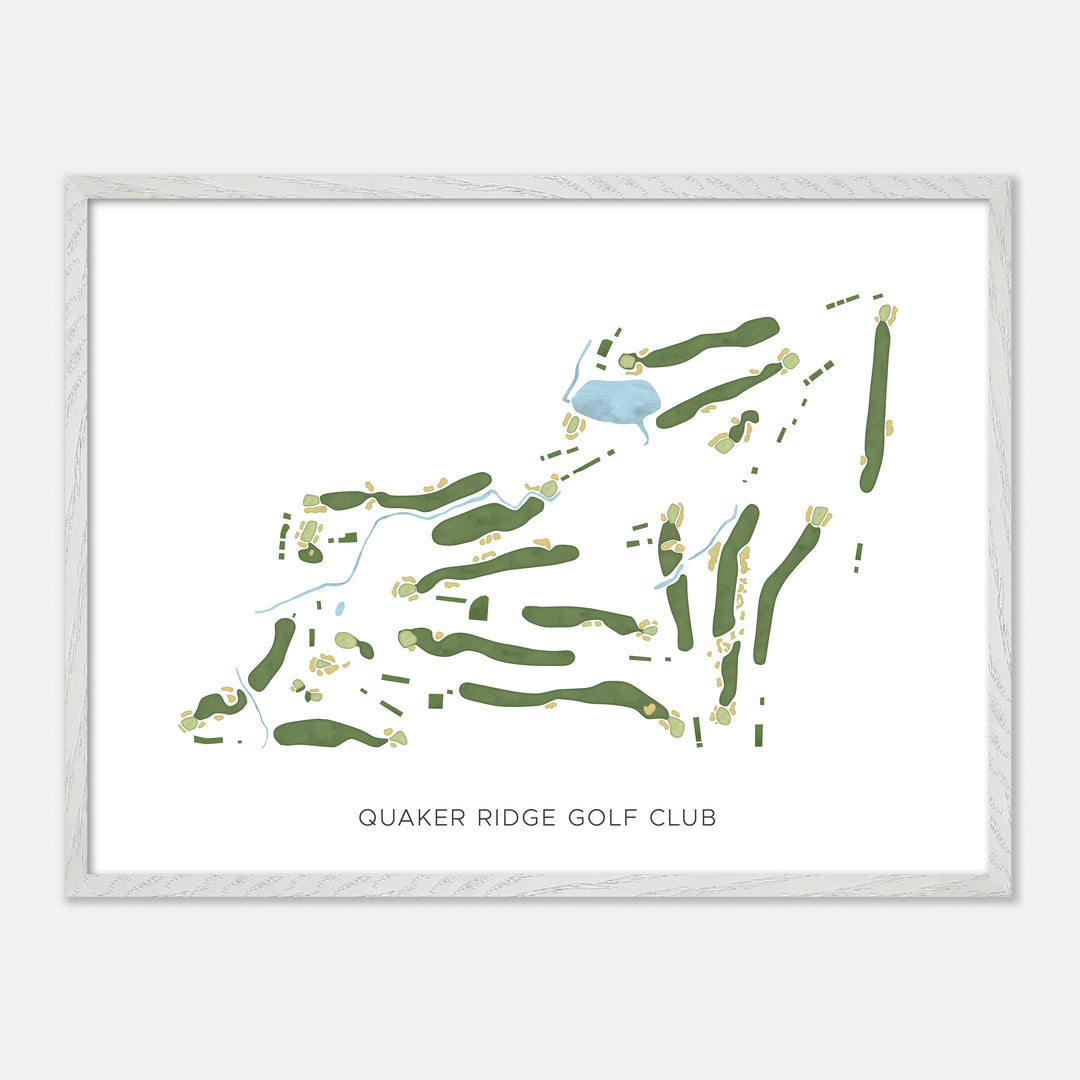 Print of Quaker Ridge Golf Club Modern Map