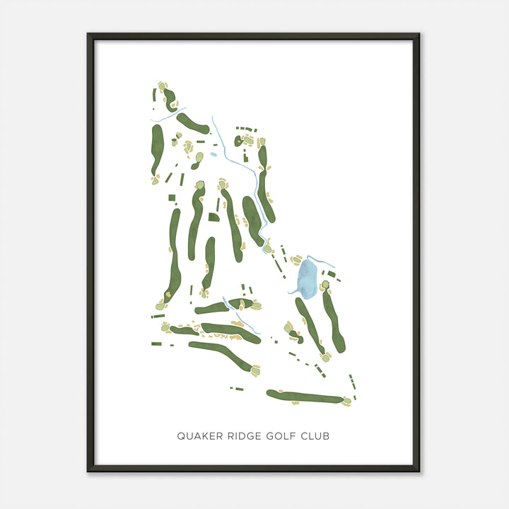 Print of Quaker Ridge Golf Club Modern Map