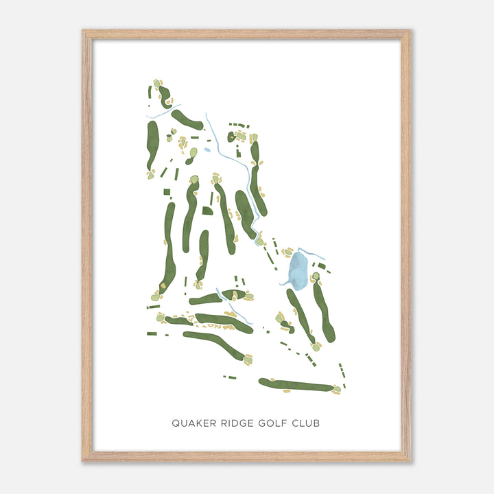 Print of Quaker Ridge Golf Club Modern Map