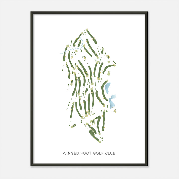 Print of Winged Foot Golf Club Modern Map