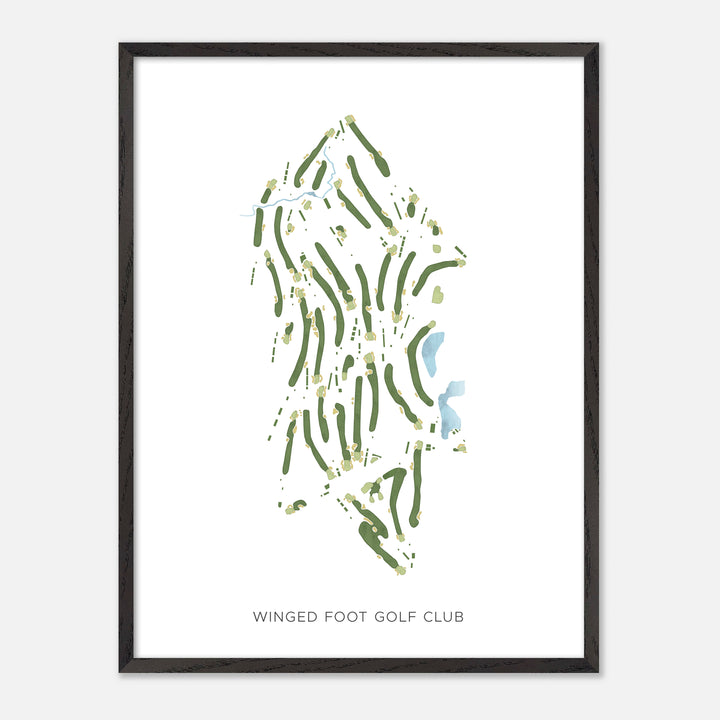 Print of Winged Foot Golf Club Modern Map