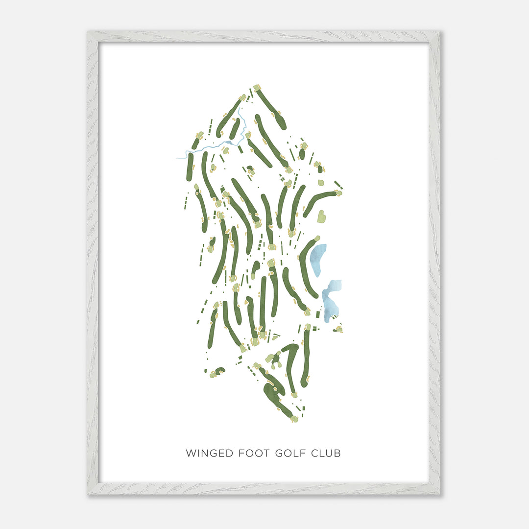 Print of Winged Foot Golf Club Modern Map