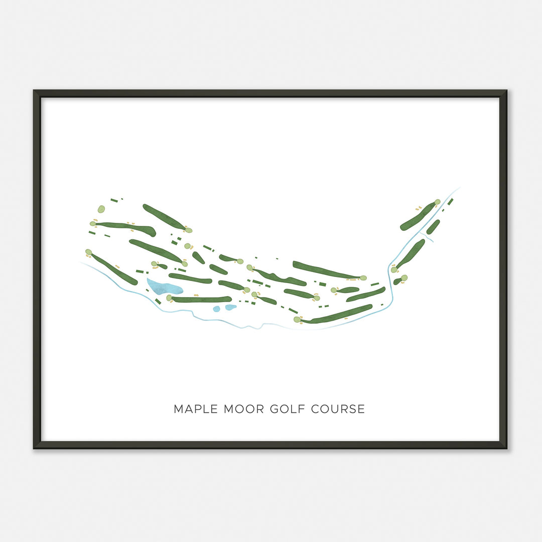 Print of Maple Moor Golf Course Modern Map