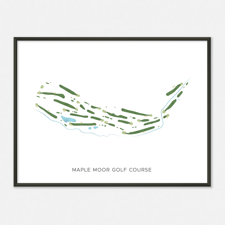 Print of Maple Moor Golf Course Modern Map