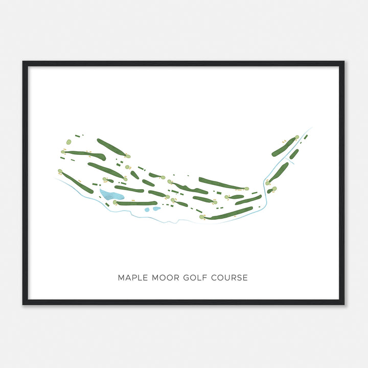 Print of Maple Moor Golf Course Modern Map