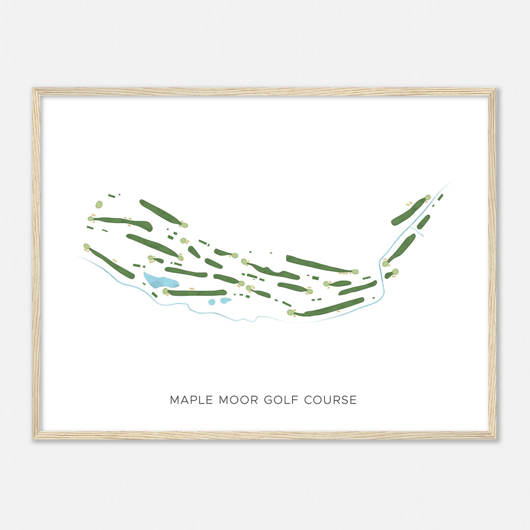 Print of Maple Moor Golf Course Modern Map
