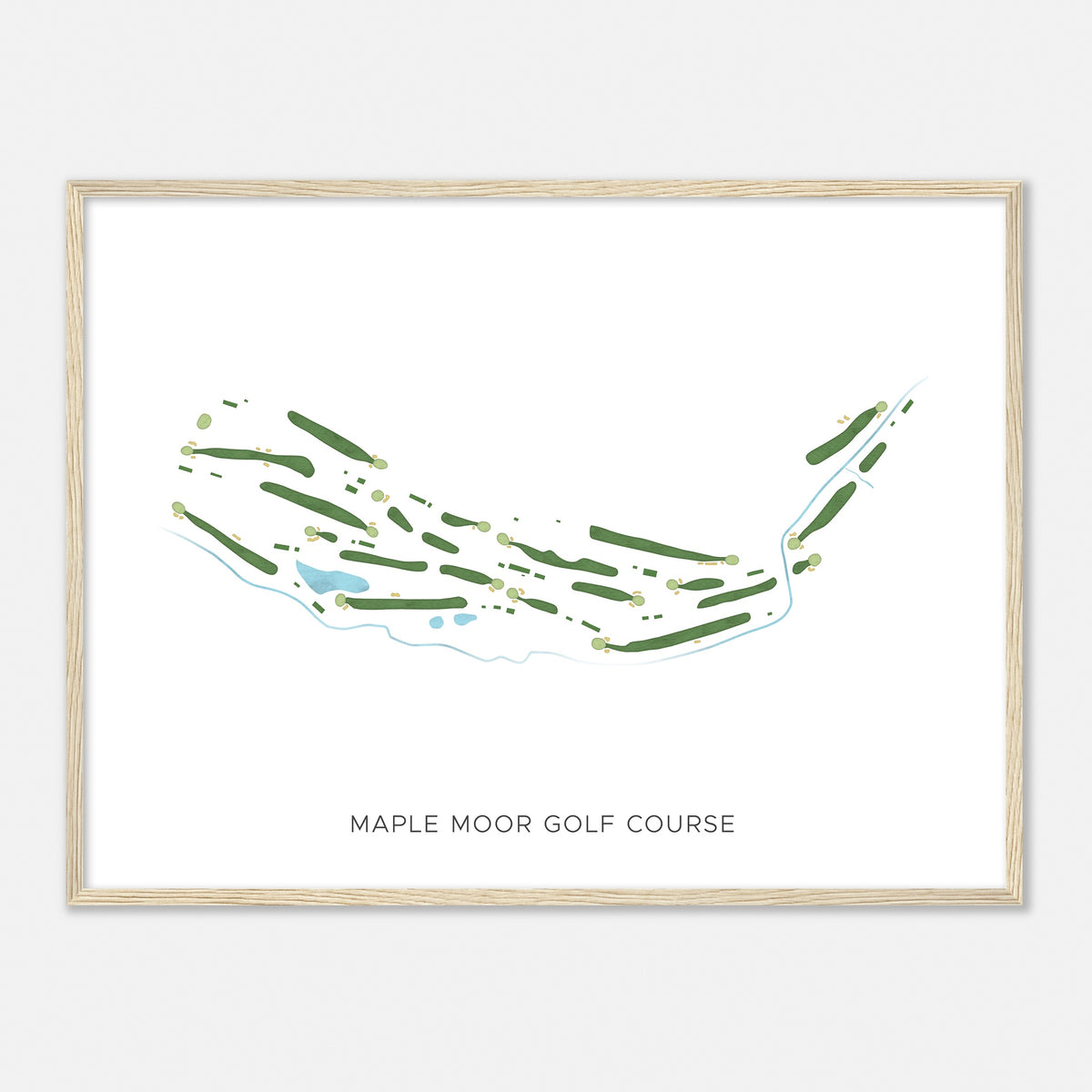 Print of Maple Moor Golf Course Modern Map