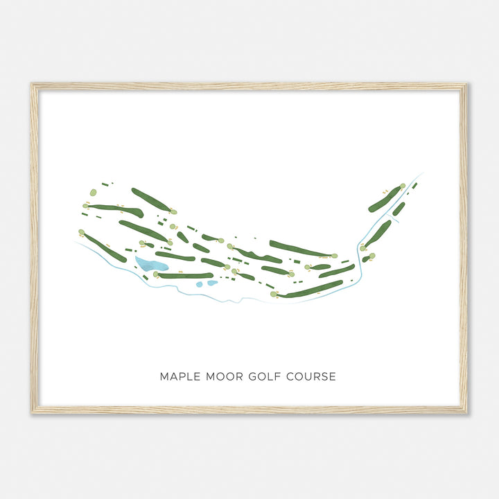 Print of Maple Moor Golf Course Modern Map