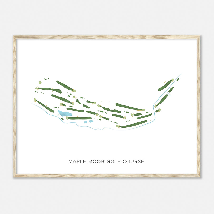 Print of Maple Moor Golf Course Modern Map