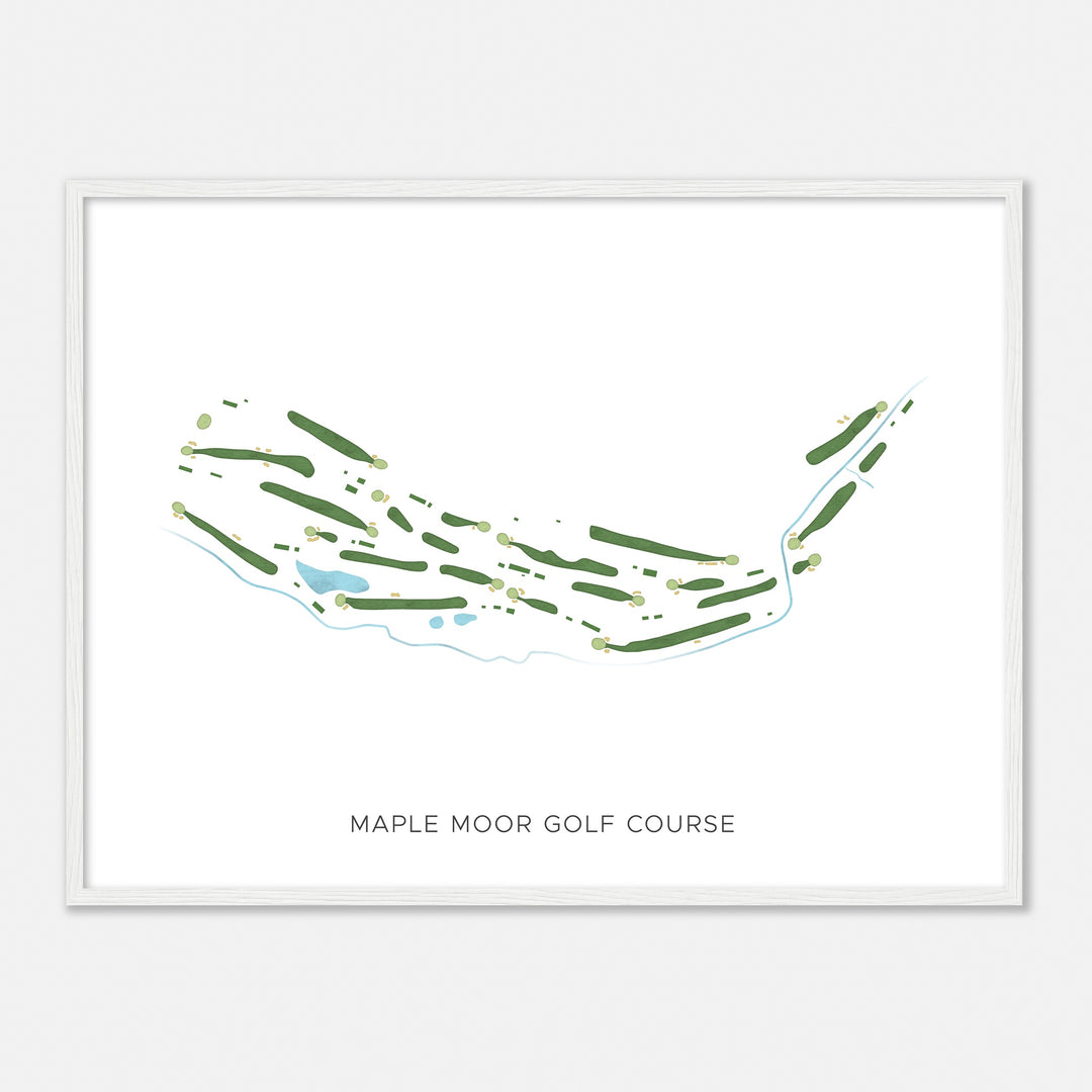 Print of Maple Moor Golf Course Modern Map