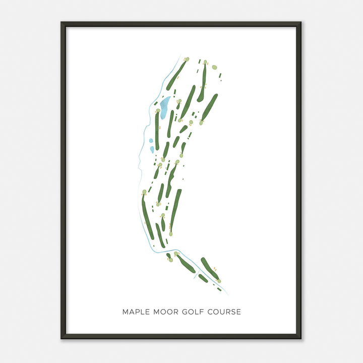 Print of Maple Moor Golf Course Modern Map