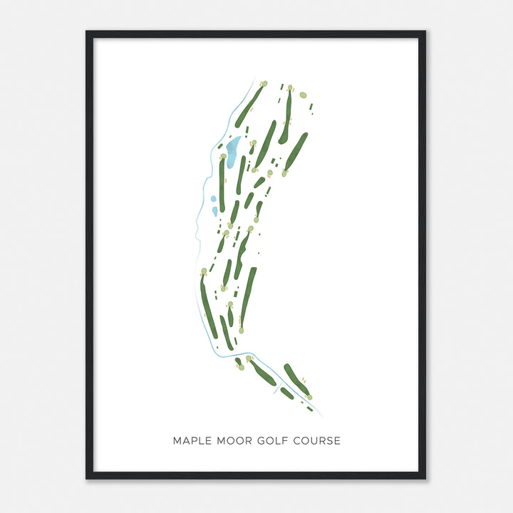 Print of Maple Moor Golf Course Modern Map