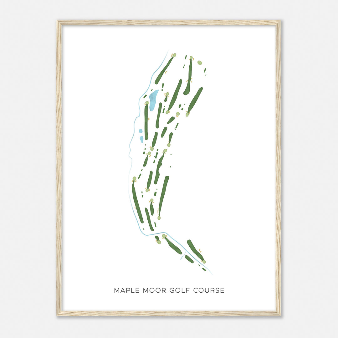 Print of Maple Moor Golf Course Modern Map