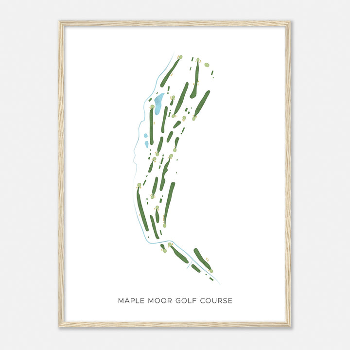 Print of Maple Moor Golf Course Modern Map