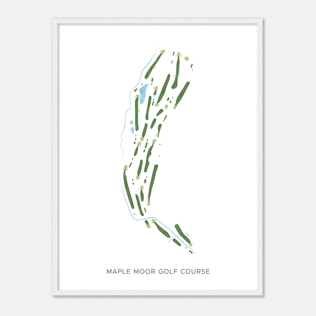 Print of Maple Moor Golf Course Modern Map