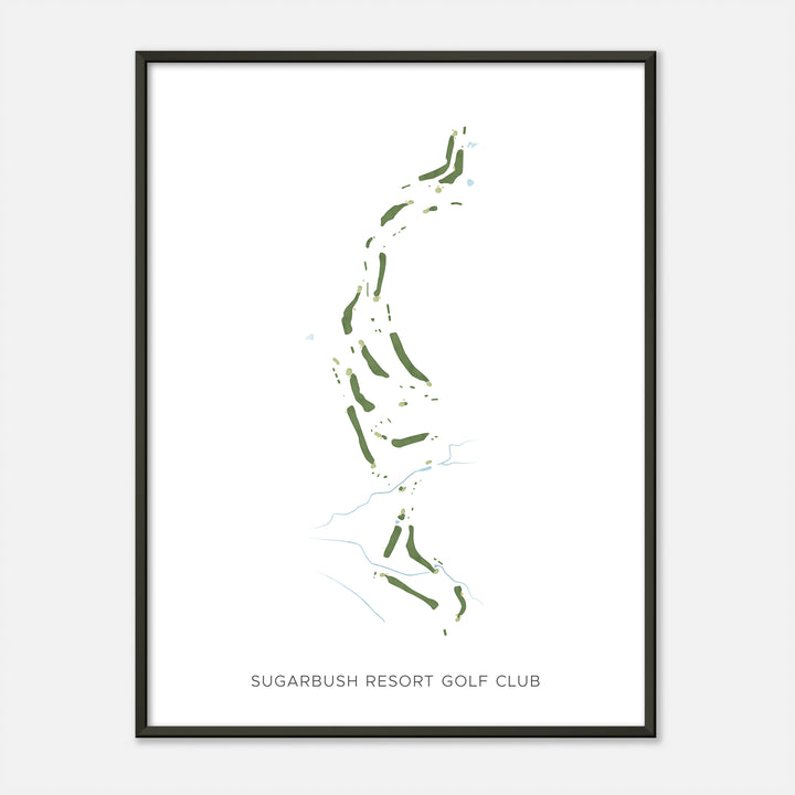 Print of Sugarbush Resort Golf Club Modern Map