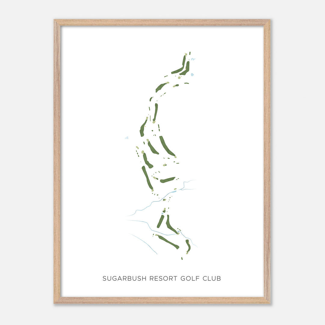 Print of Sugarbush Resort Golf Club Modern Map