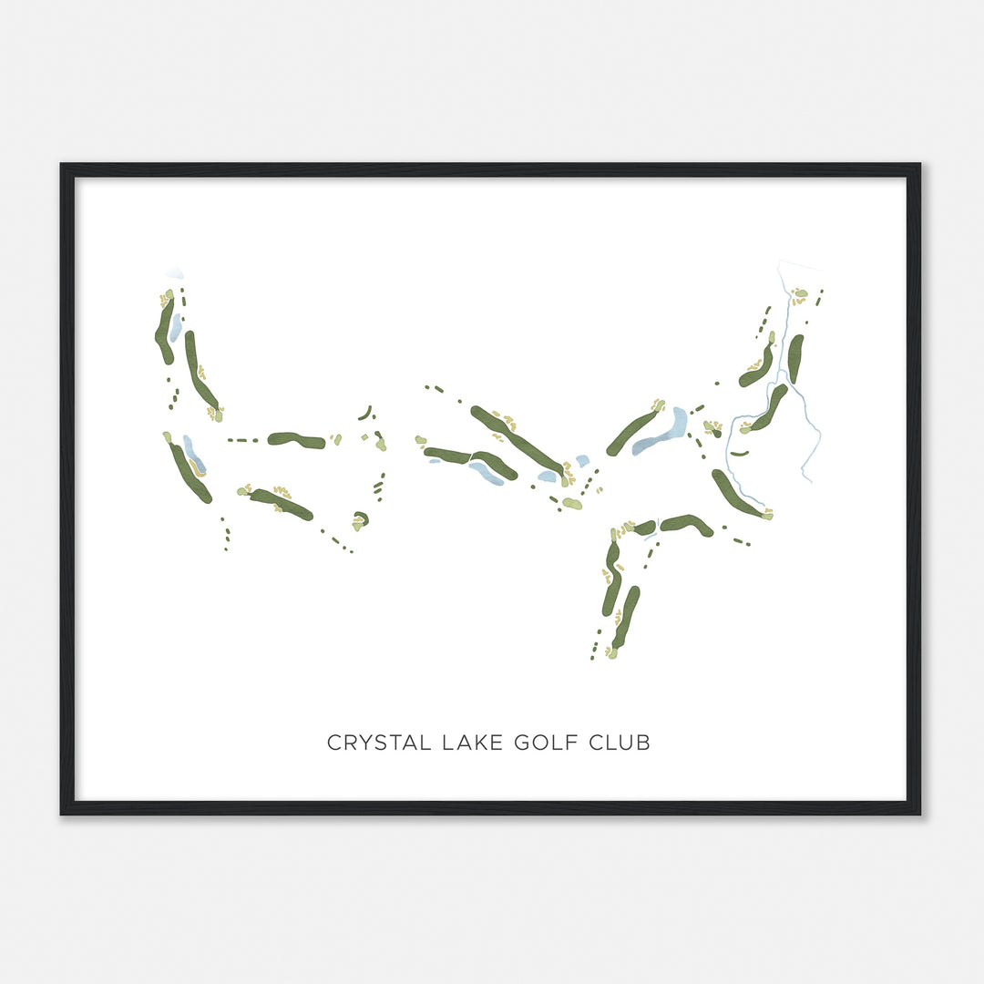 Print of Crystal Lake Golf Club Modern Map