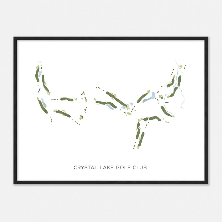 Print of Crystal Lake Golf Club Modern Map