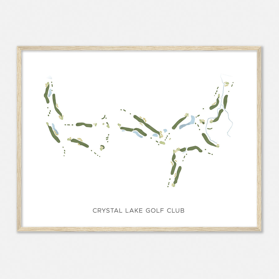 Print of Crystal Lake Golf Club Modern Map