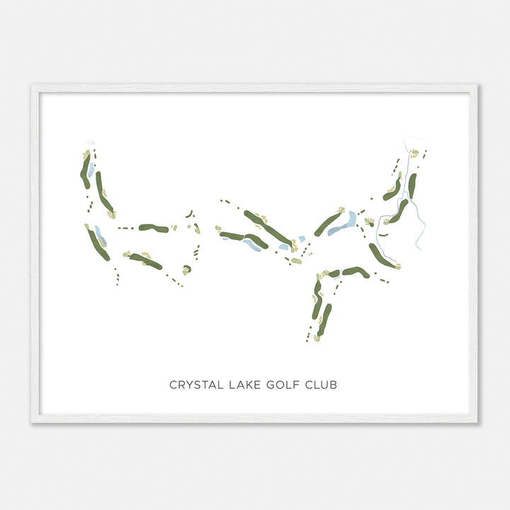 Print of Crystal Lake Golf Club Modern Map