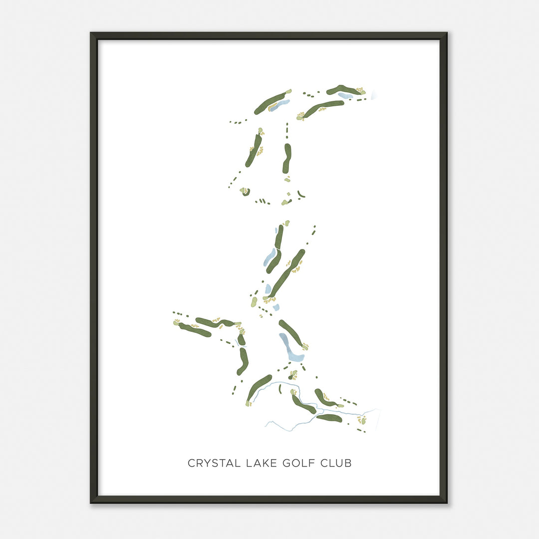 Print of Crystal Lake Golf Club Modern Map