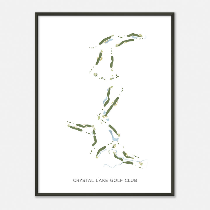 Print of Crystal Lake Golf Club Modern Map