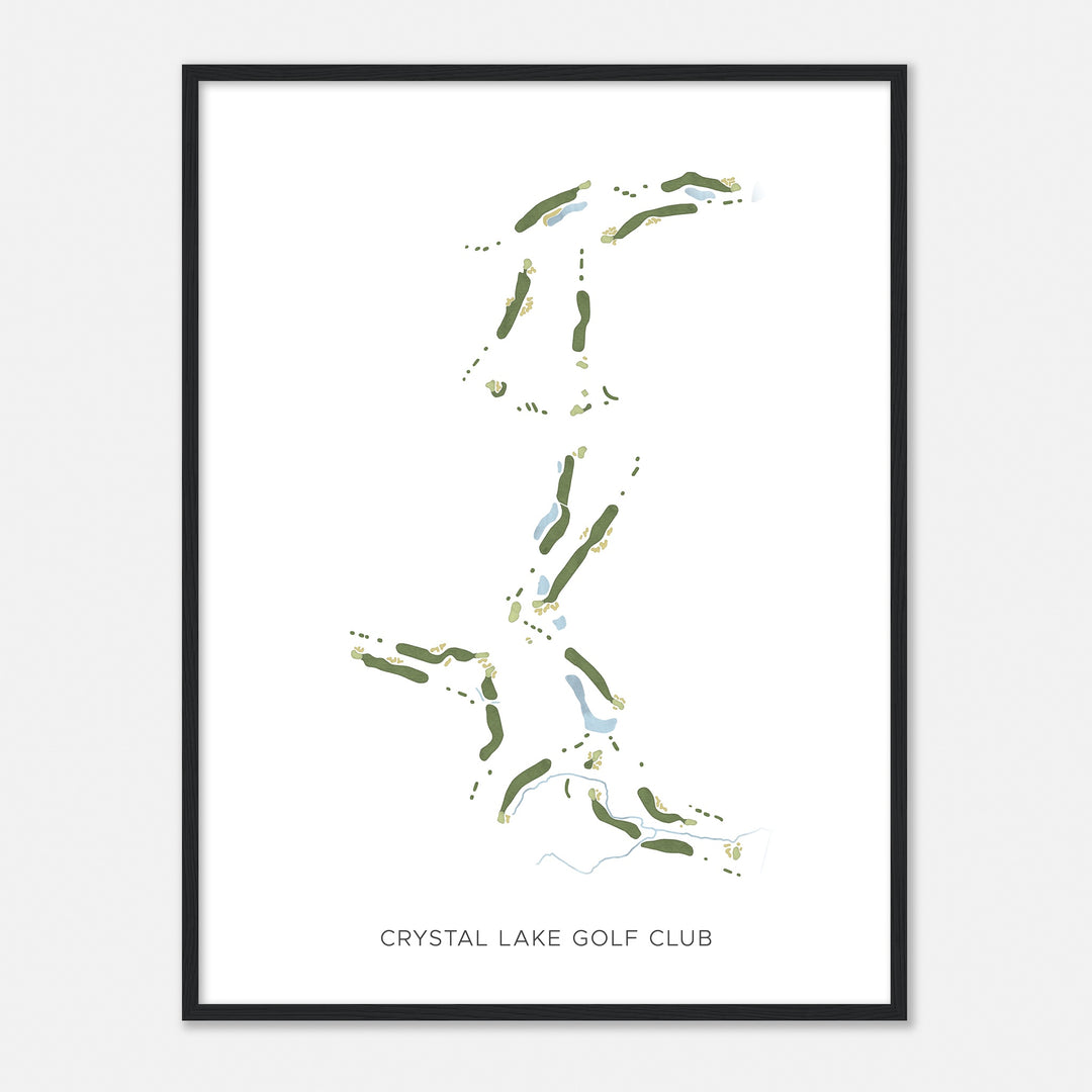 Print of Crystal Lake Golf Club Modern Map